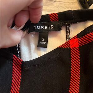 Torrid Black and Red Plaid sleeveless top